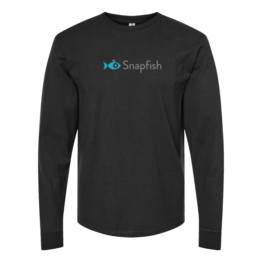 Men's Snapfish Logo Cotton Long Sleeve T-Shirt