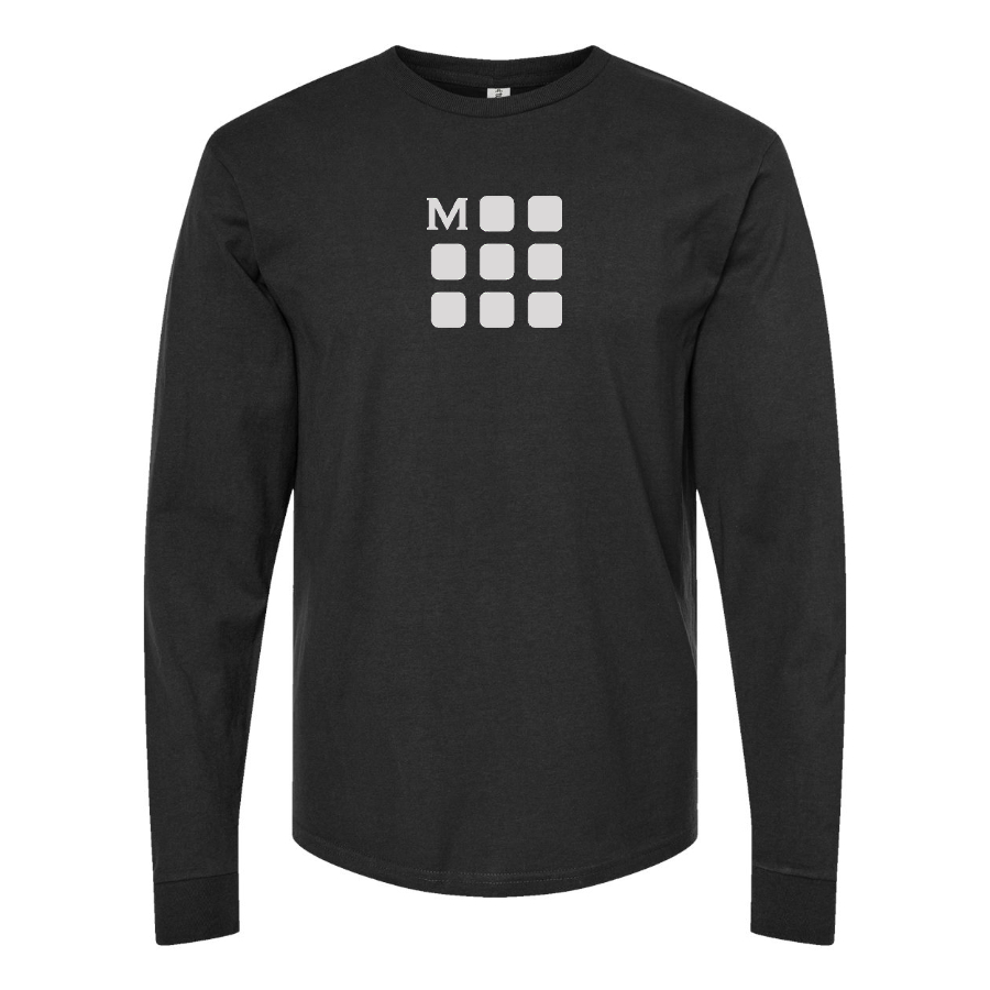 Men's Moleskine Icon Logo Cotton Long Sleeve T-Shirt