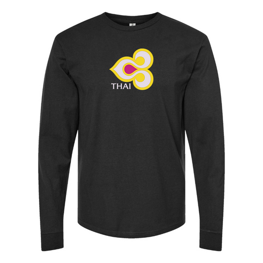 Men's Thai Airlines Logo Cotton Long Sleeve T-Shirt