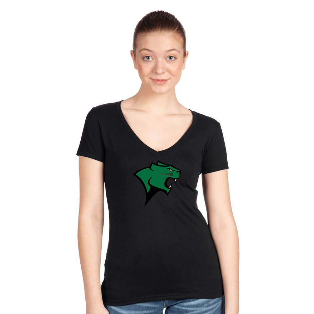Women's Chicago State Cougars  Next Level V-Neck T-Shirt