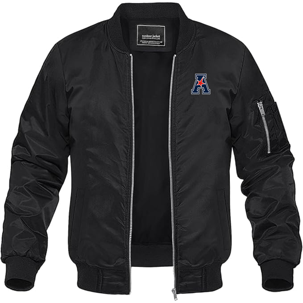 Men's  American Athletic Conference  Lightweight Bomber Jacket Windbreaker Softshell Varsity Jacket Coat