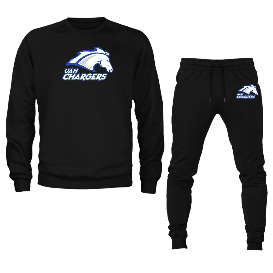 Men's Alabama Huntsville Chargers Crewneck Sweatshirt Joggers Suit