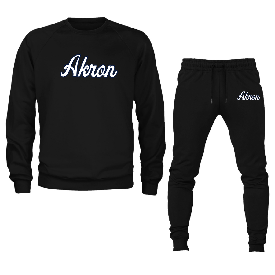Men's Akron Zips  Crewneck Sweatshirt Joggers Suit