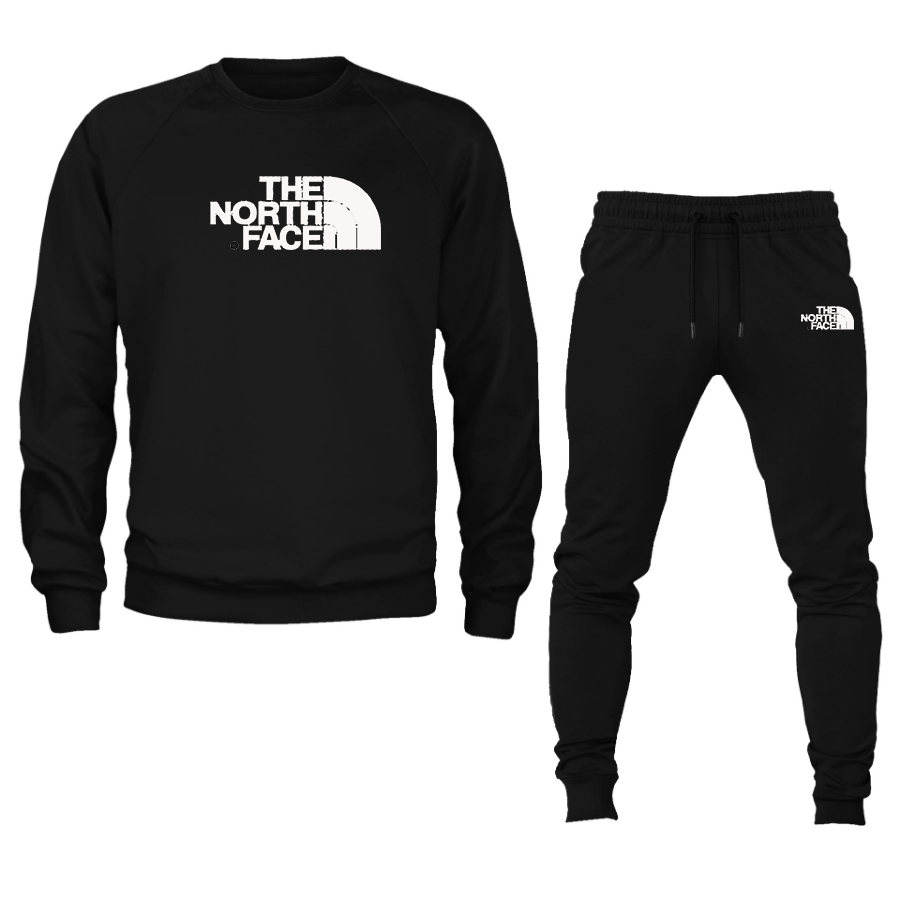 Men's  The North Face Black Crewneck Sweatshirt Joggers Suit