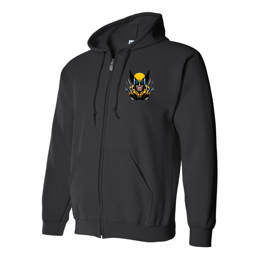 Men's Wolverine 2025 Art  Zipper Hoodie