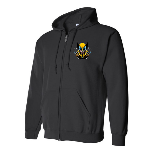 Men's Wolverine 2025 Art  Zipper Hoodie
