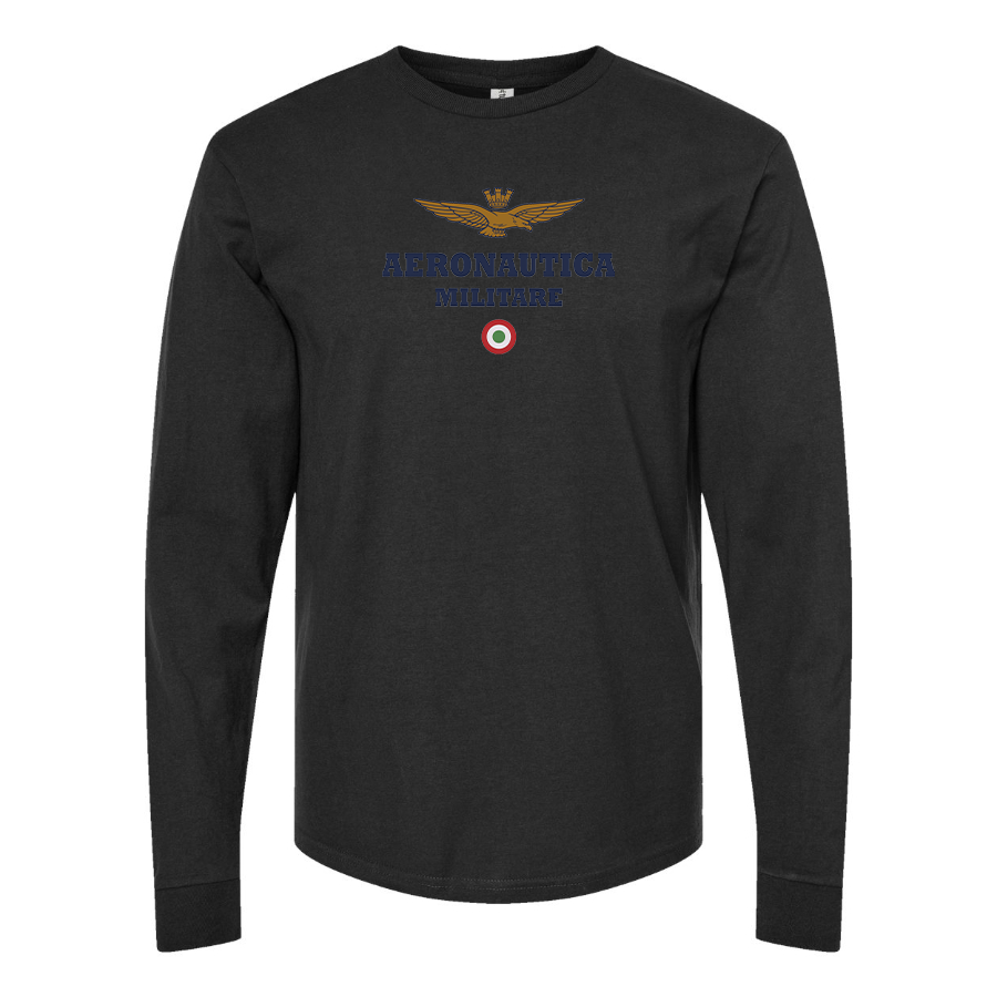 Men's Aeronautica Militare Logo Cotton Long Sleeve T-Shirt