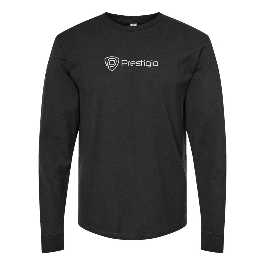 Men's Prestigio Logo Cotton Long Sleeve T-Shirt