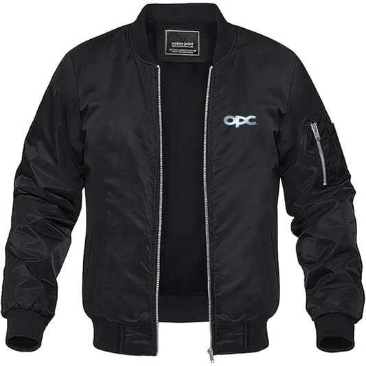 Men's Opel Performance Center Logo Lightweight Bomber Jacket Windbreaker Softshell Varsity Jacket Coat