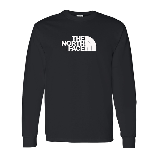 Men's  The North Face Black Gildan Heavy Cotton Long Sleeve T-Shirt