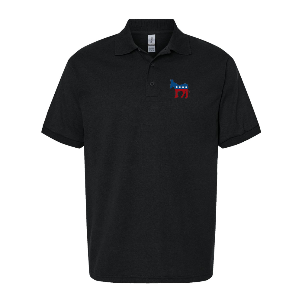 Men's Democrat Election Symbol Dry Blend Jersey Polo