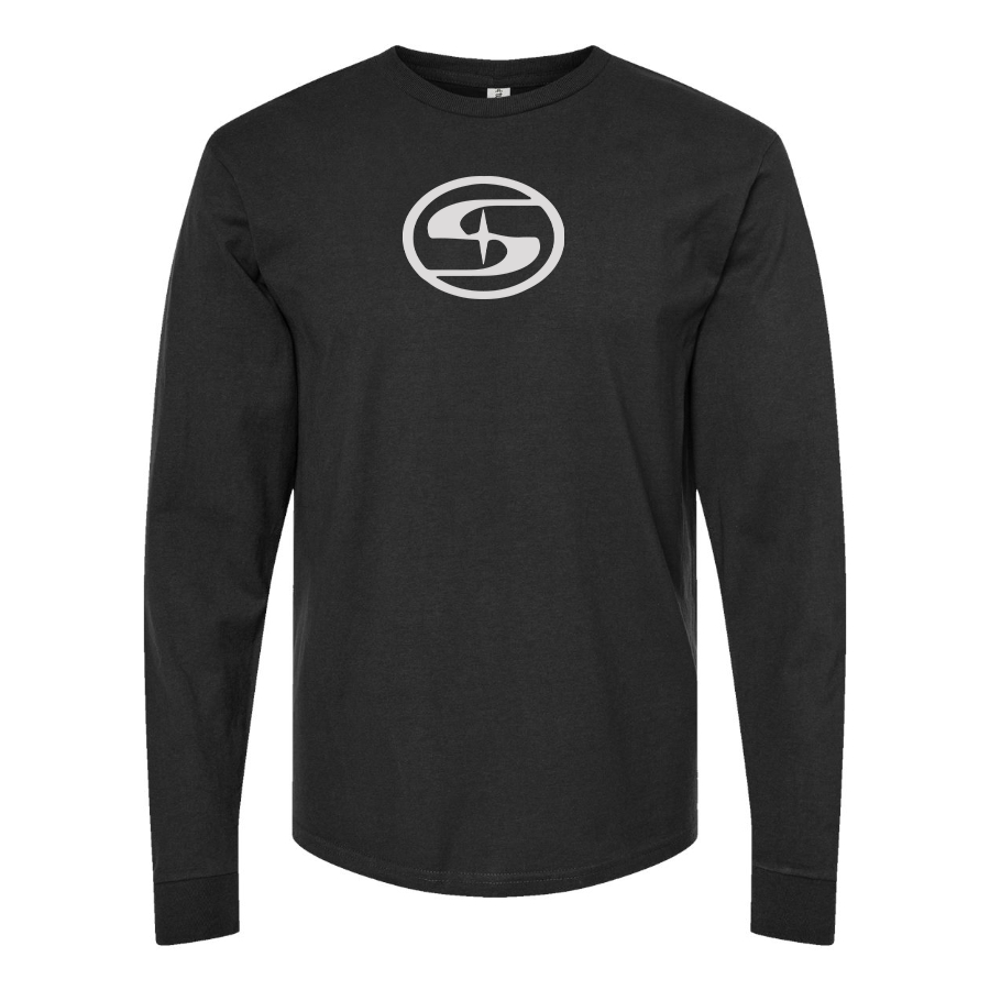 Men's Suda Electric Logo Cotton Long Sleeve T-Shirt
