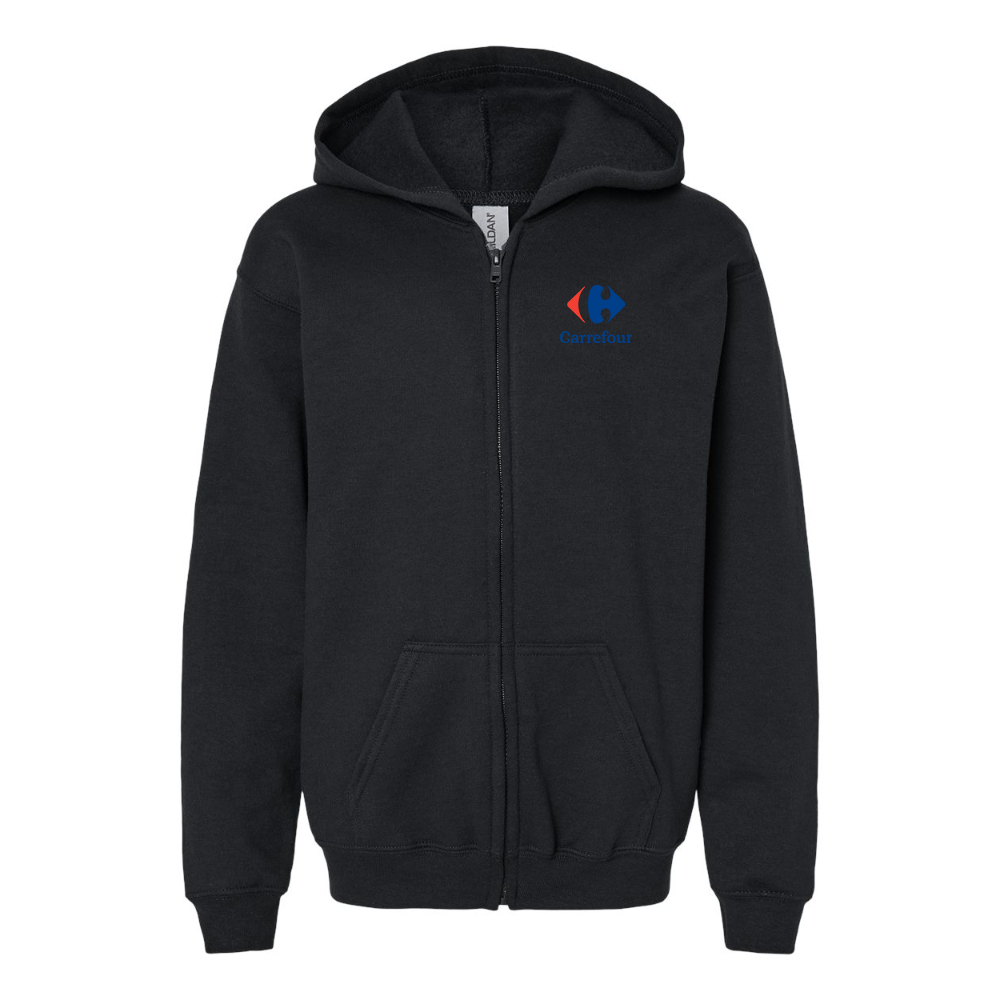 Youth  Carrefour  Gildan Heavy Blend Full Zip Hooded Sweatshirt