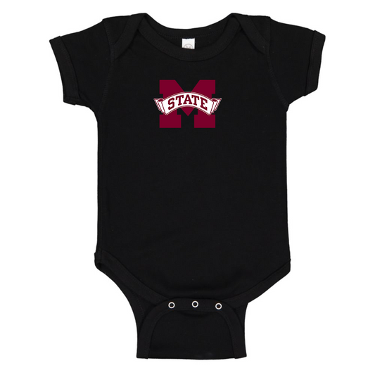 Mississippi State Bulldogs Logo Baby Onesie Romper