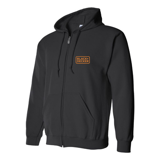 Men's Black Decker Logo Zipper Hoodie