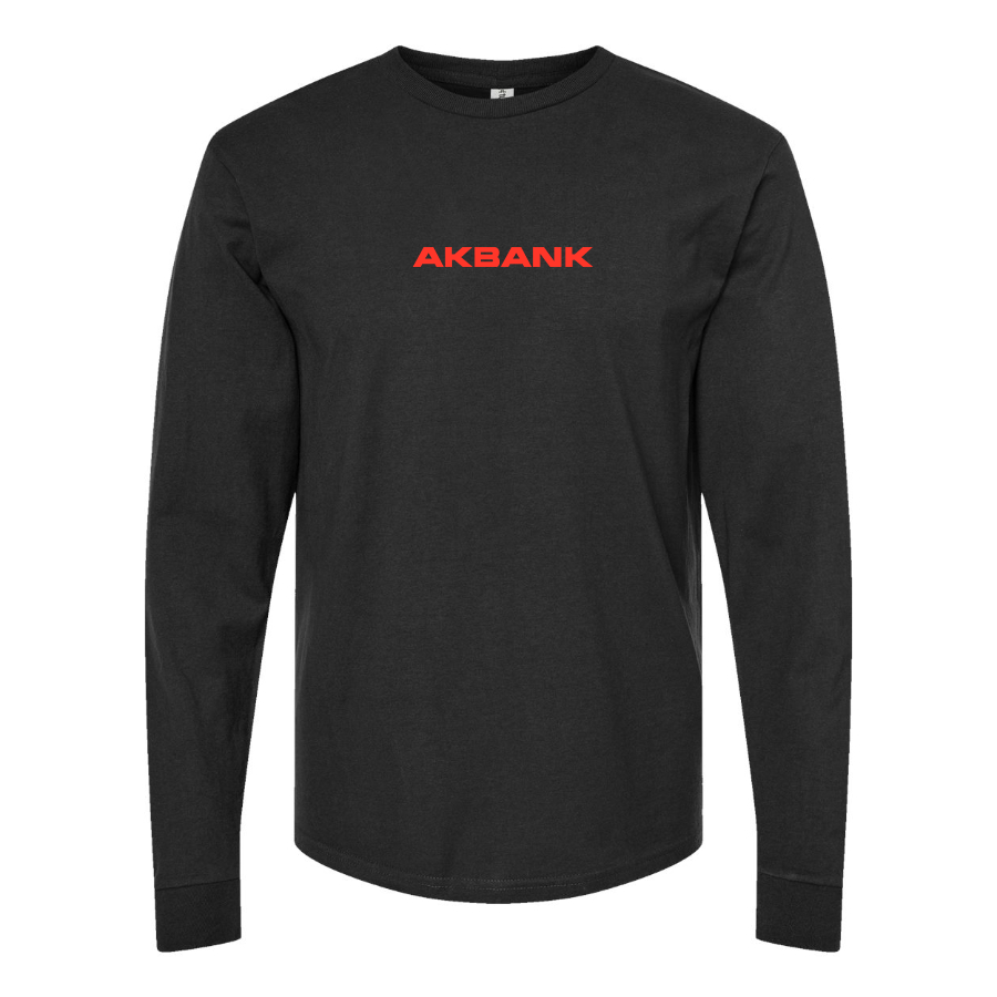 Men's Akbank Logo Cotton Long Sleeve T-Shirt
