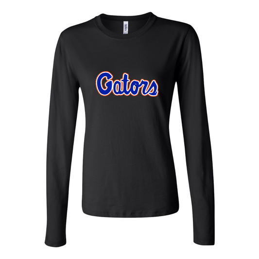 BELLA CANVAS Florida Gators Script Jersey Long Sleeve Tee