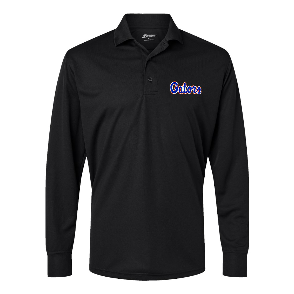 Men's  Florida Gators Script Paragon Prescott Long Sleeve Polo