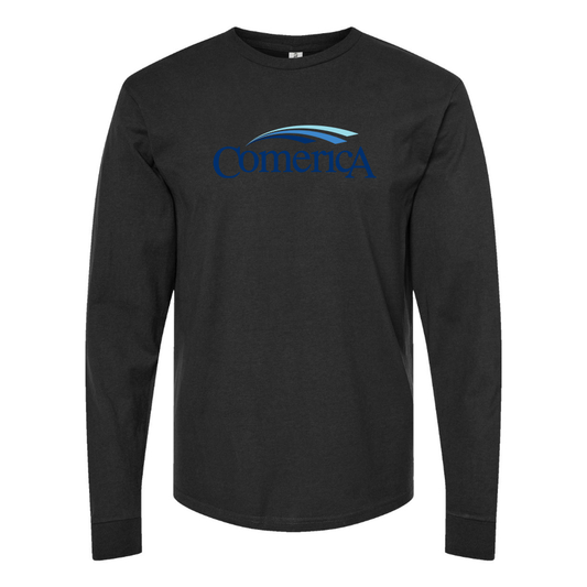 Men's Comerica Logo Cotton Long Sleeve T-Shirt