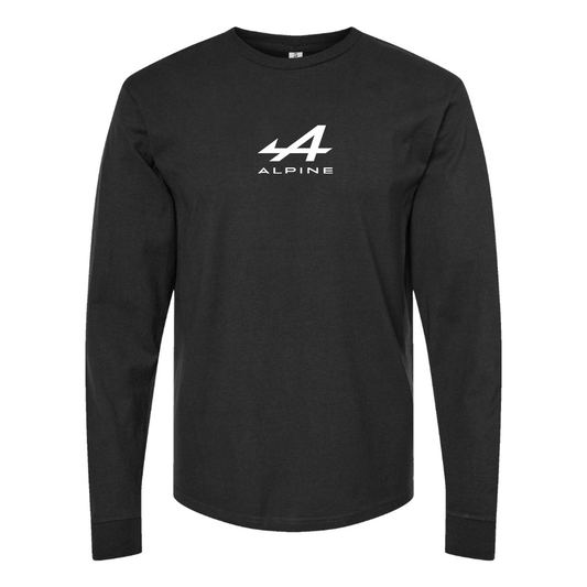 Men's Alpine Motor Logo Cotton Long Sleeve T-Shirt