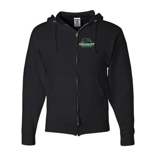 Men's Binghamton Bearcats  JERZEES NuBlend Full-Zip Hooded Sweatshirt