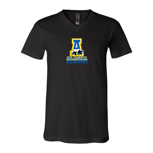 Alaska Nanooks  BELLA  CANVAS - Jersey V-Neck T-Shirt