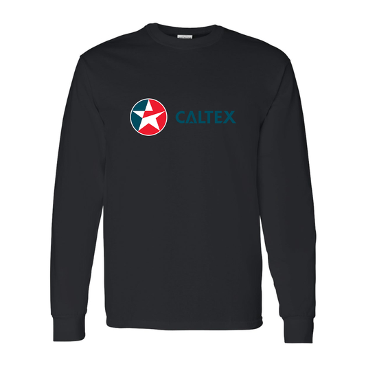 Men's  Caltex Gas Station  Gildan Heavy Cotton Long Sleeve T-Shirt