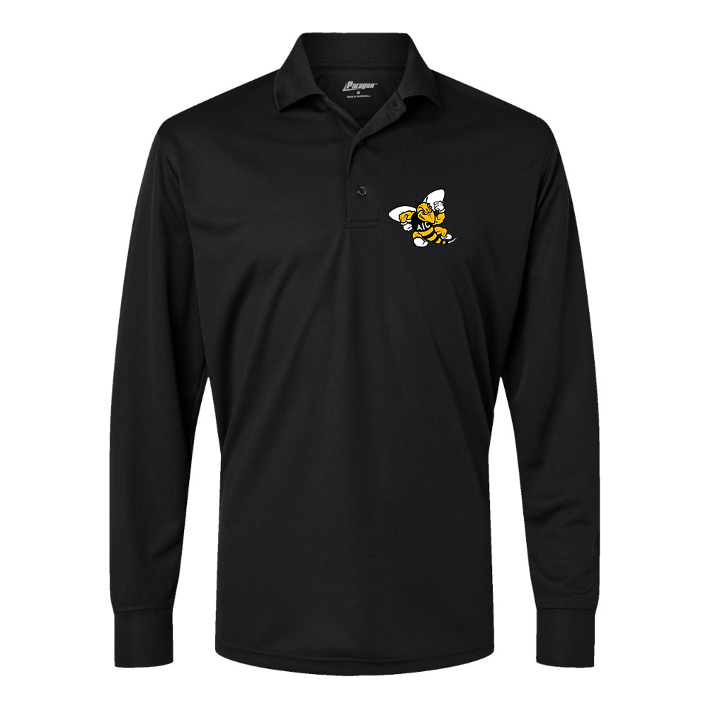 Men's AIC Yellow Jackets  Paragon Prescott Long Sleeve Polo
