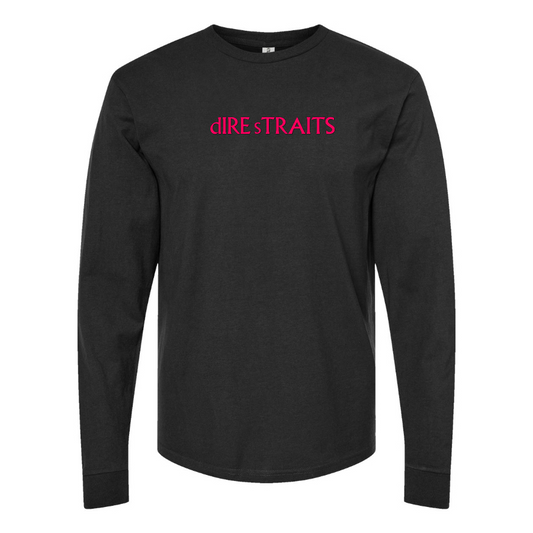 Men's Dire Straits  Logo Cotton Long Sleeve T-Shirt