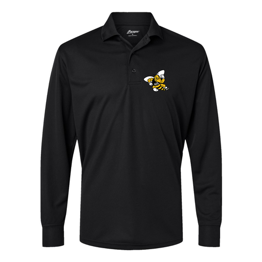 Men's AIC Yellow Jackets  Paragon Prescott Long Sleeve Polo