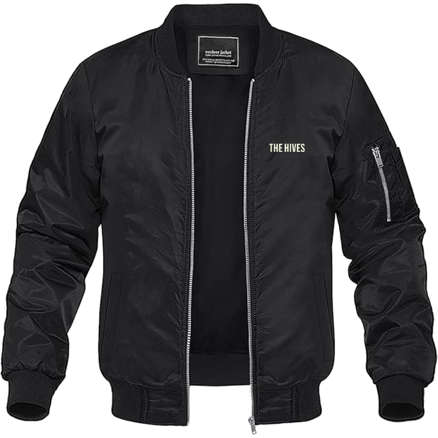 Men's The Hives Logo Lightweight Bomber Jacket Windbreaker Softshell Varsity Jacket Coat