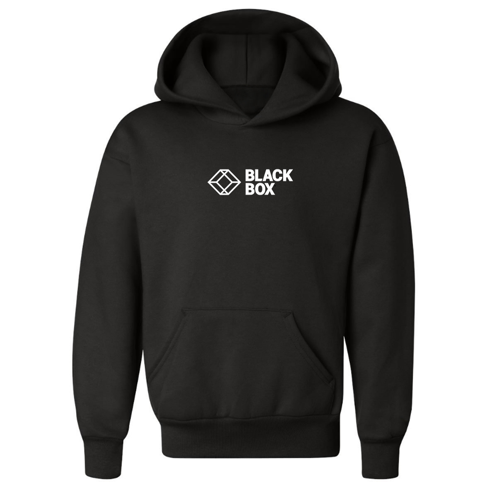 Youth Black Box Logo   Pullover Hoodie