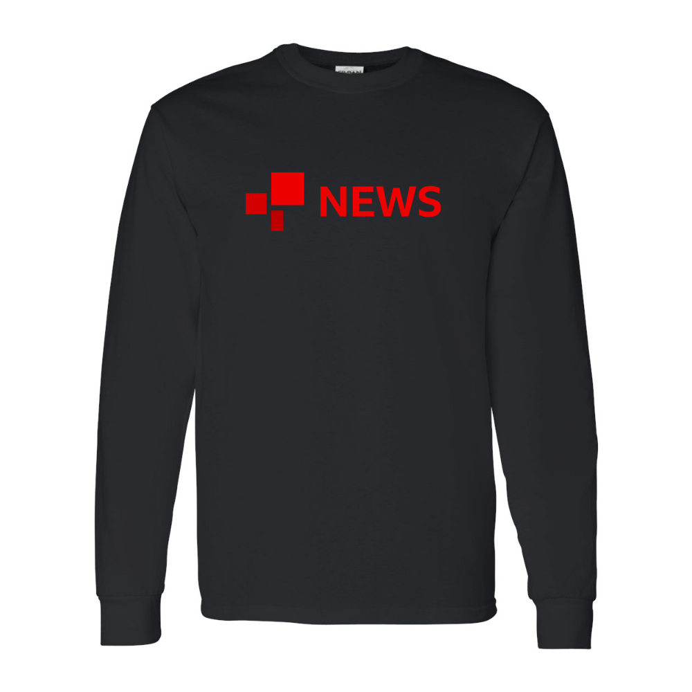 Men's BBC News Gildan Heavy Cotton Long Sleeve T-Shirt