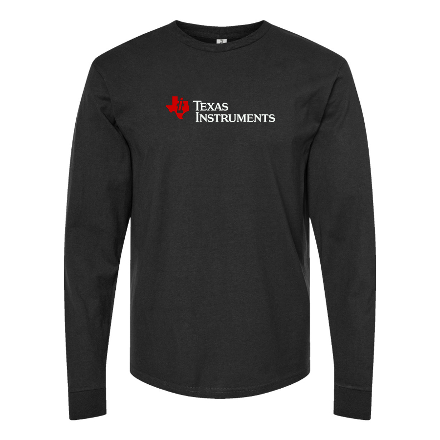 Men's  Texas Instruments Logo  Cotton Long Sleeve T-Shirt