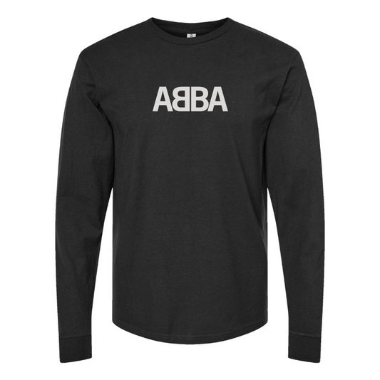 Men's Abba Logo Cotton Long Sleeve T-Shirt