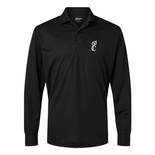 Men's P & C Black  Paragon Prescott Long Sleeve Polo