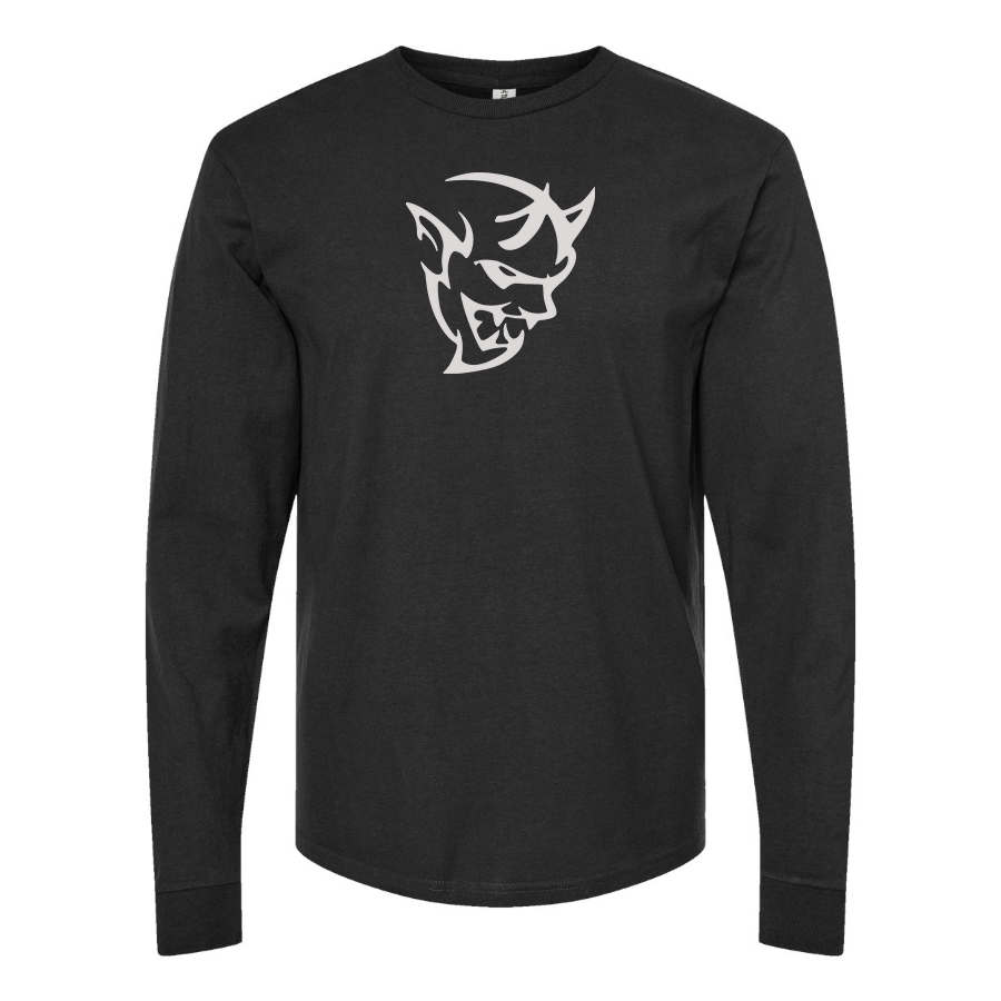 Men's Dodge Demon Logo Cotton Long Sleeve T-Shirt