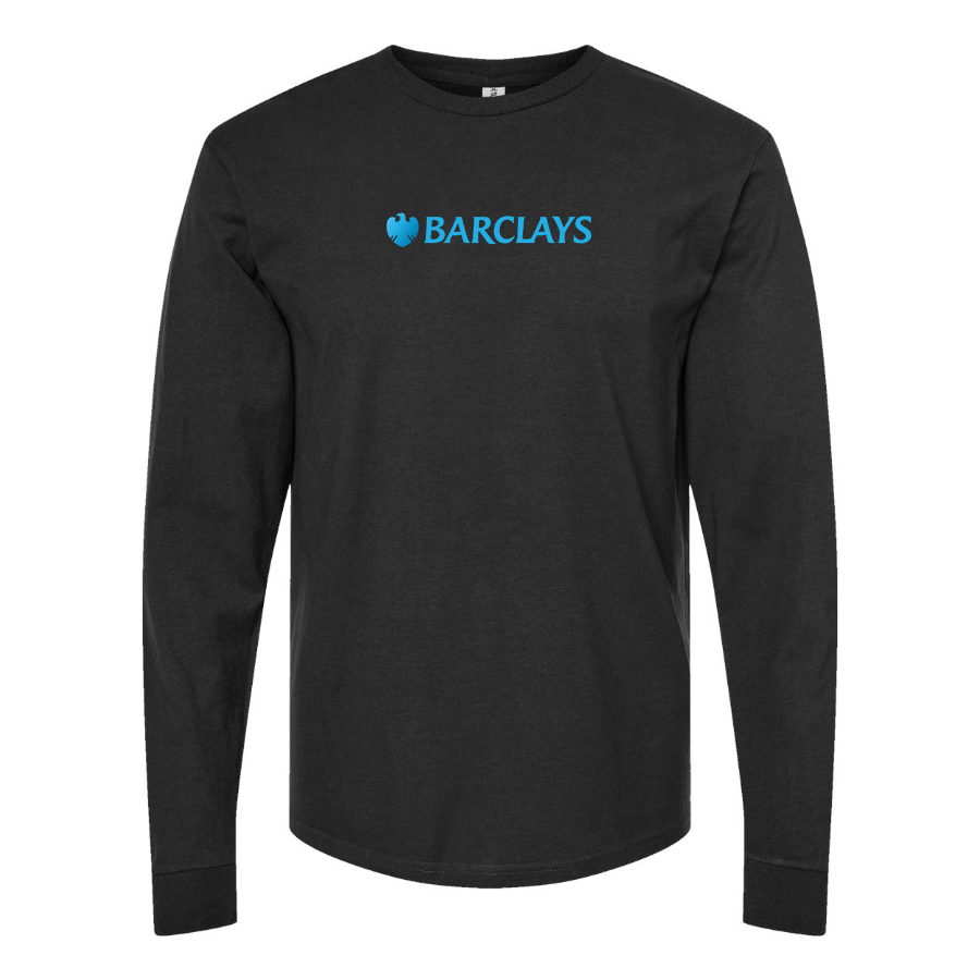 Men's Barclays Logo Cotton Long Sleeve T-Shirt