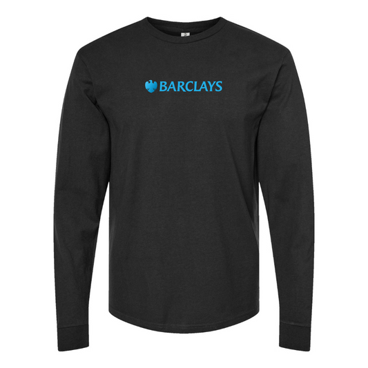 Men's Barclays Logo Cotton Long Sleeve T-Shirt