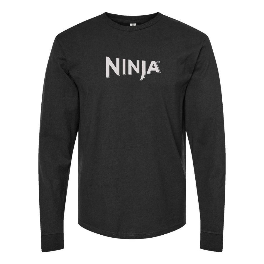 Men's Ninja Logo Cotton Long Sleeve T-Shirt