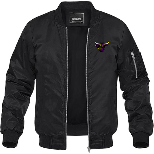 Men's Minnesota State Mavericks Lightweight Bomber Jacket Windbreaker Softshell Varsity Jacket Coat