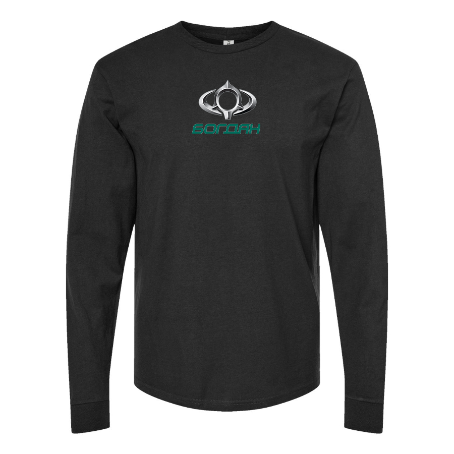 Men's Bogdan Motors Logo Cotton Long Sleeve T-Shirt