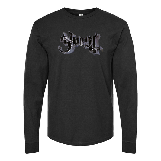 Men's Ghost Logo Cotton Long Sleeve T-Shirt