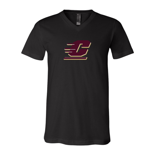 Central Michigan Chippewas  BELLA  CANVAS - Jersey V-Neck T-Shirt