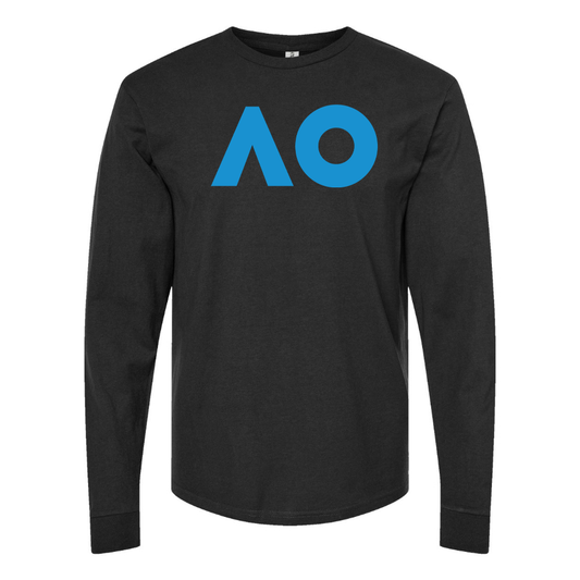 Men's Australian Open Logo Cotton Long Sleeve T-Shirt