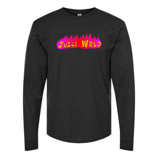Men's Juice WRLD Logo Cotton Long Sleeve T-Shirt