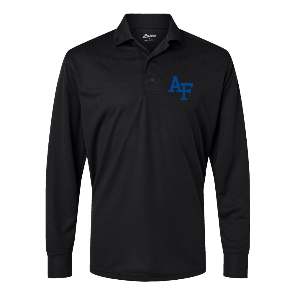 Men's Air Force Falcons  Paragon Prescott Long Sleeve Polo