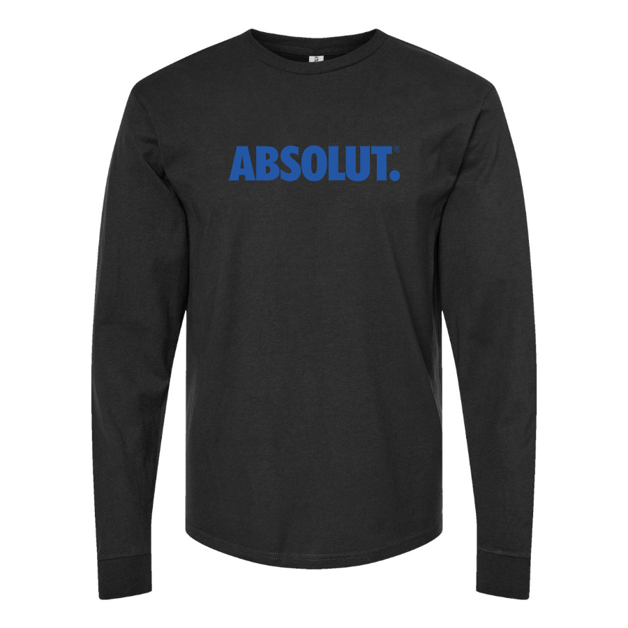 Men's Absolut Logo Cotton Long Sleeve T-Shirt