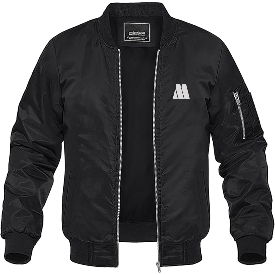 Men's Motown M Lightweight Bomber Jacket Windbreaker Softshell Varsity Jacket Coat