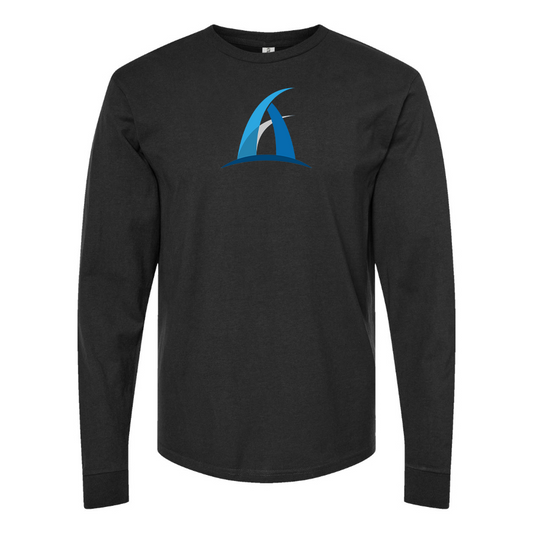 Men's Aspark Logo Cotton Long Sleeve T-Shirt